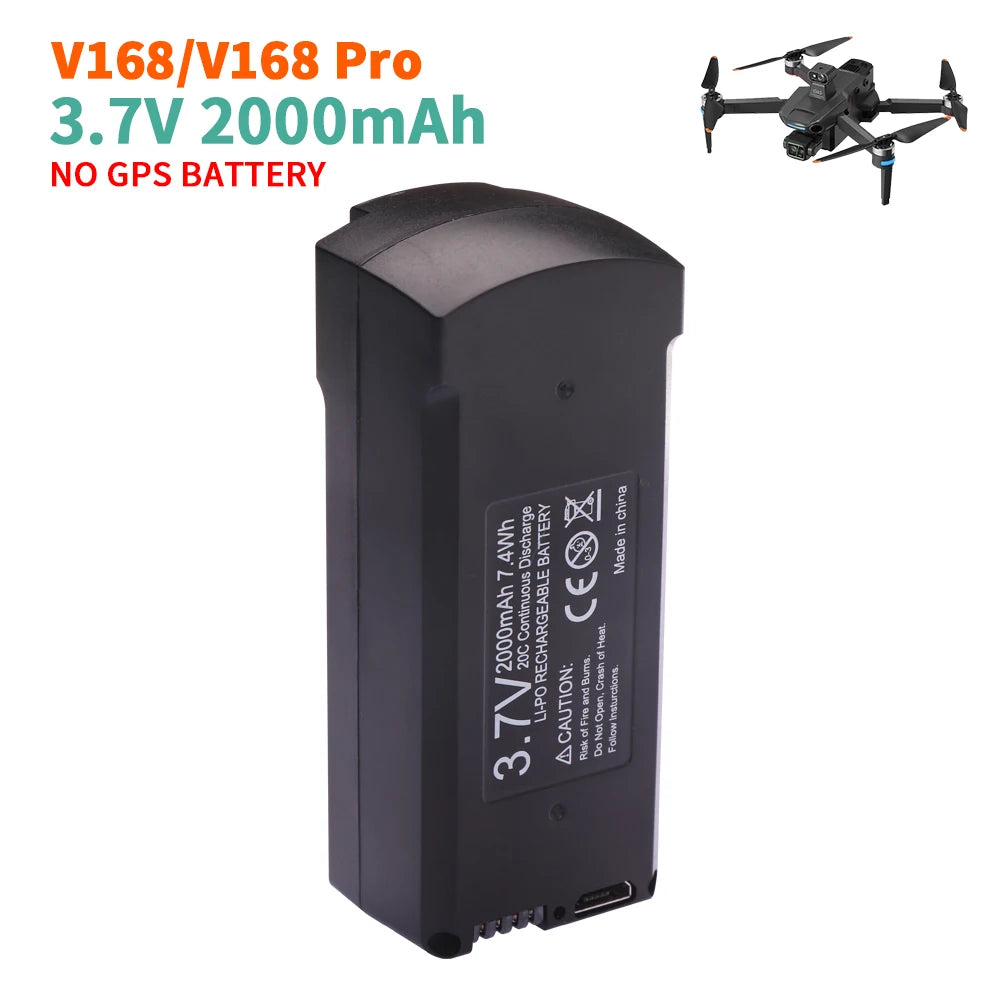 7,4 V 3000 mAh Original V168 GPS Drone Batterie RC Quadcopter 3,7 V 2000 mAh V168 Pro Max Ersatz Batterie eders Teile Zubehör