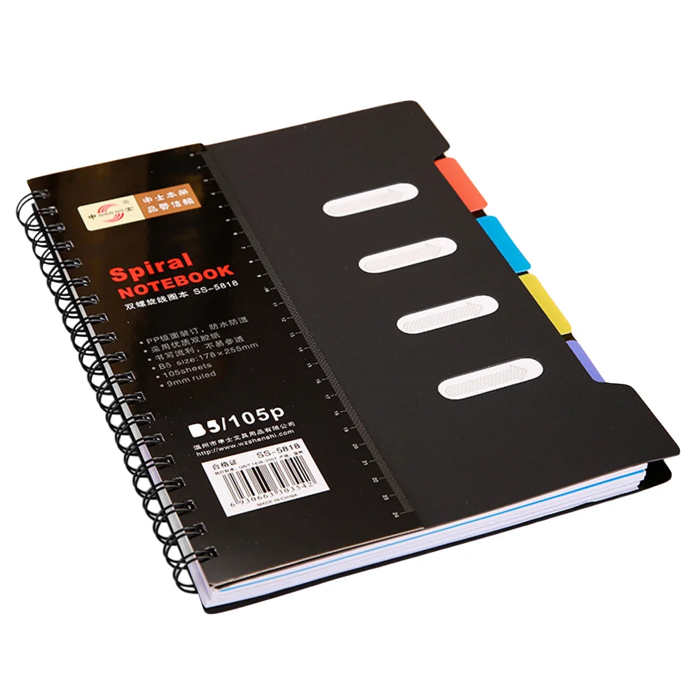 Spirale Notebooks Bunte Notebook Notebooks Schule Binder Notebook A5 Bindemittel Teiler Notizen Tragbare Notizblock Memo Notebook