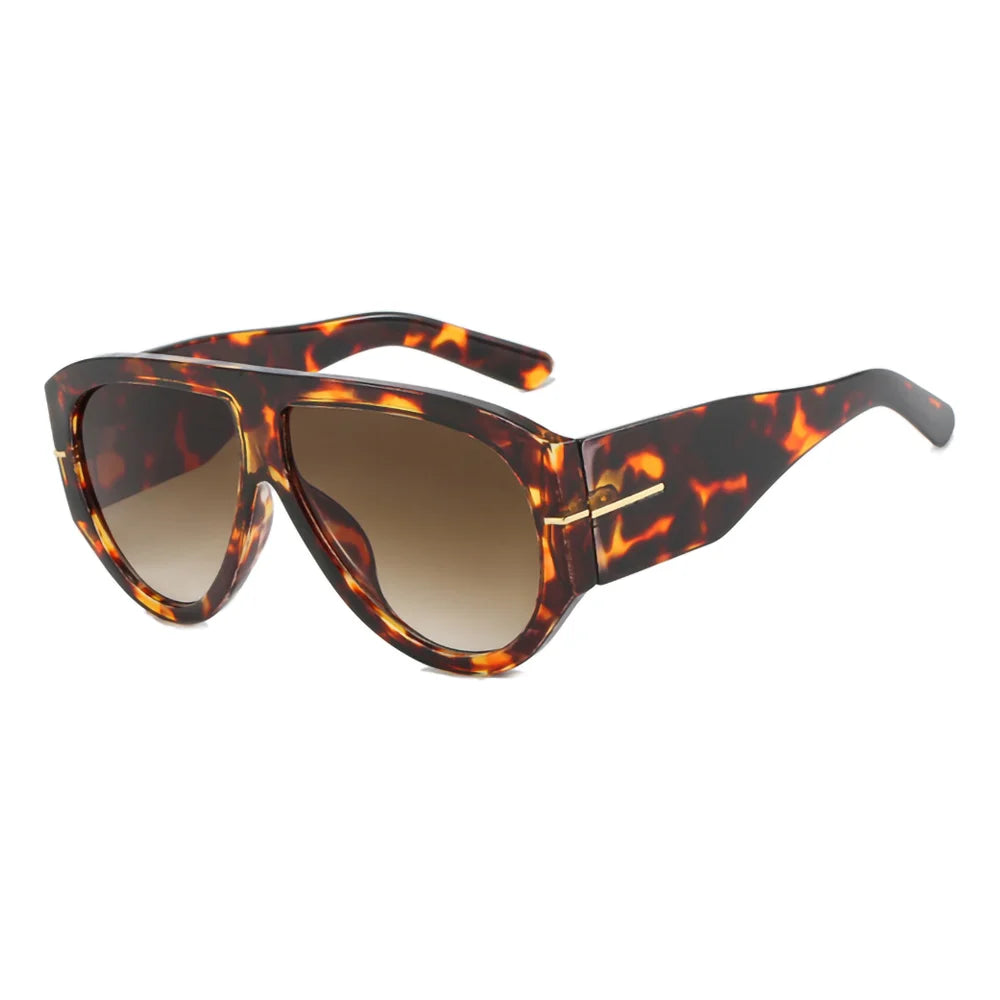 2025 Übergroße Piloten-Sonnenbrille für Damen und Herren UV-Schutz Stilvolle Eyewear Dickrahmige Einzigartige Luxus-Designer-Sonnenbrille