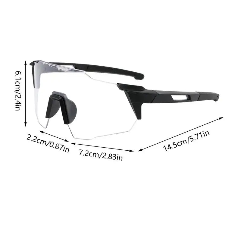 Photochrome Sonnenbrille Polarisierte Fahrradbrille Sportsonnenbrille UV400-Schutz Sportbrille Klare Fahrbrille für