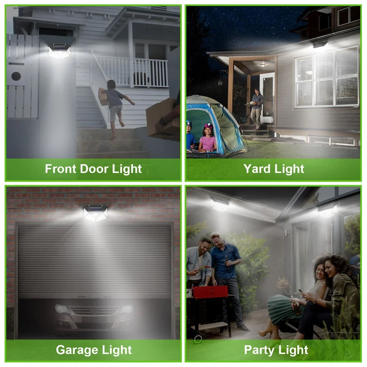Multifunktionale Solarlampe für den Außenbereich, Gartendekoration, Solar-LED-Licht, wasserdicht, Sonnenlichtbetrieben, Strahler mit Bewegungssensor