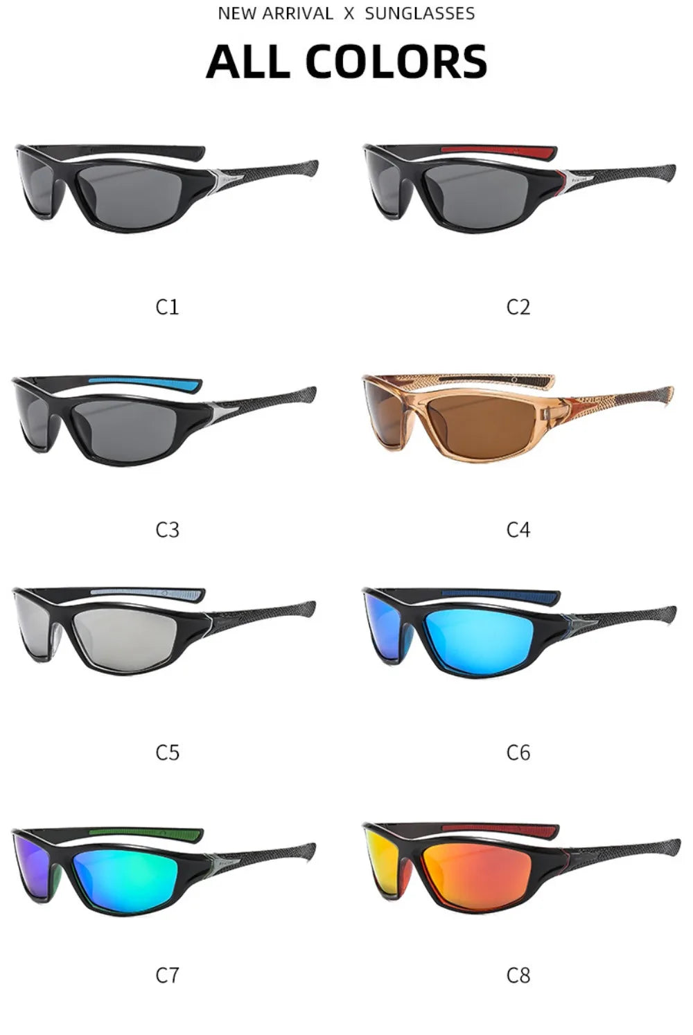 Mode Sport Polarisierte Sonnenbrille Männer Frauen Angeln Wandern Laufen Radfahren Bergsteigen Sport Mann Sonnenbrille UV400 Brillen