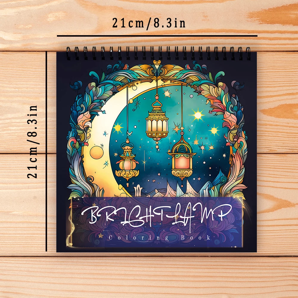 Malbuch für Erwachsene – 30 Blatt Spiral-Malbuch für Damen, 8,3 x 8,3 Zoll, Zeichenbuch, Geburtstagsgeschenk, Weihnachtsfeier-Geschenk