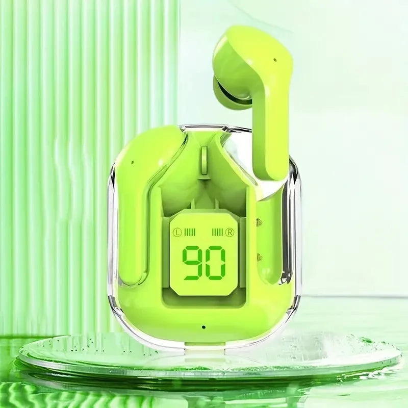 Original t2 drahtlose Bluetooth-Kopfhörer transparente Hifi-Kopfhörer LED Power Digital Display Stereo-Sound-Kopfhörer für Xiaomi