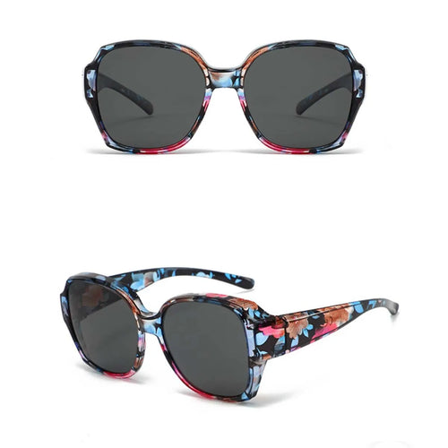 1 Stück Sonnenbrille zum Überziehen von Brillen, polarisiert, für Männer und Frauen, Wrap-Around-Brille, UV400-Schutz für Autofahren und Outdoor-Aktivitäten T01