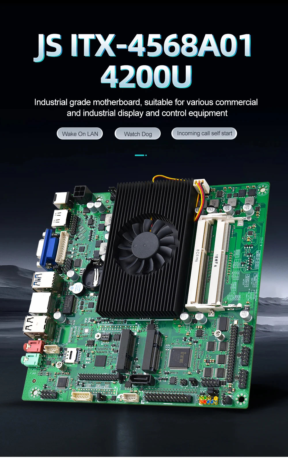 JINGSHA itx-4200U mini itx Motherboard Onboard Intel i5 4200U CPU Dual Channel DDR3 RAM Industrie-Motherboards
