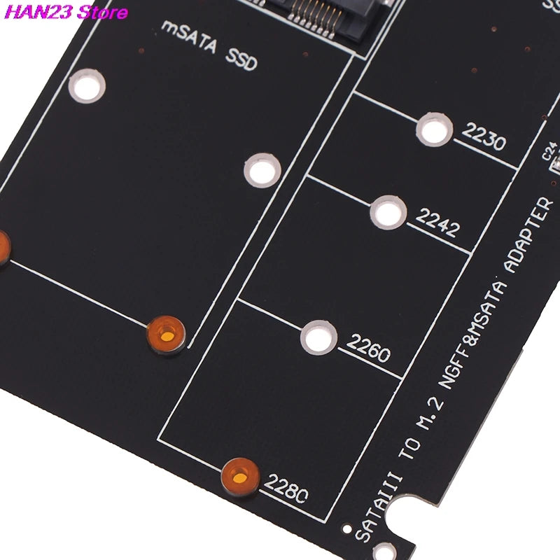 Hochwertige 1-teilige Sata 60 Gbit/s bis m2 ngff sata ssd msata ssd Adapter msata zu sata m.2 ngff zu sata Festplatten adapter platine