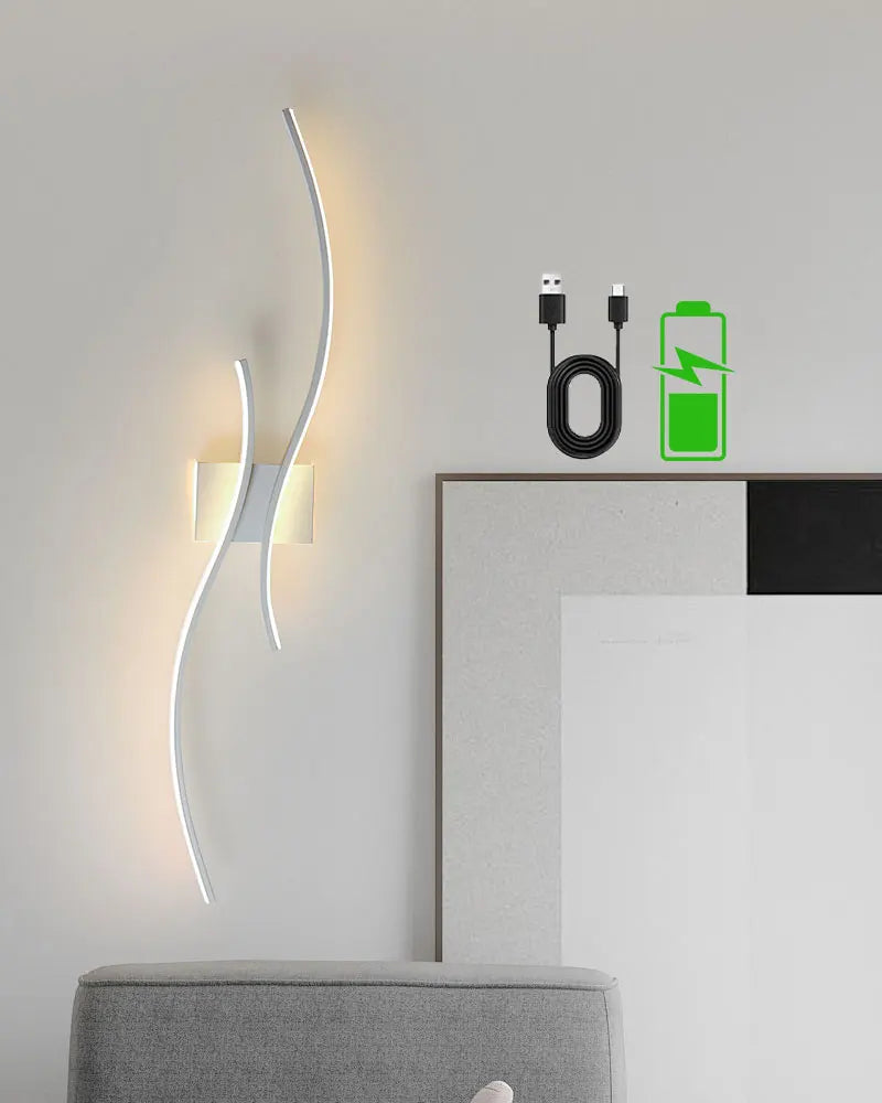 Wiederaufladbare, batteriebetriebene LED-Wandleuchte mit Fernbedienung, kabelloser USB-Touch-Schalter, dimmbare LED-Wandleuchten, Wandlampen