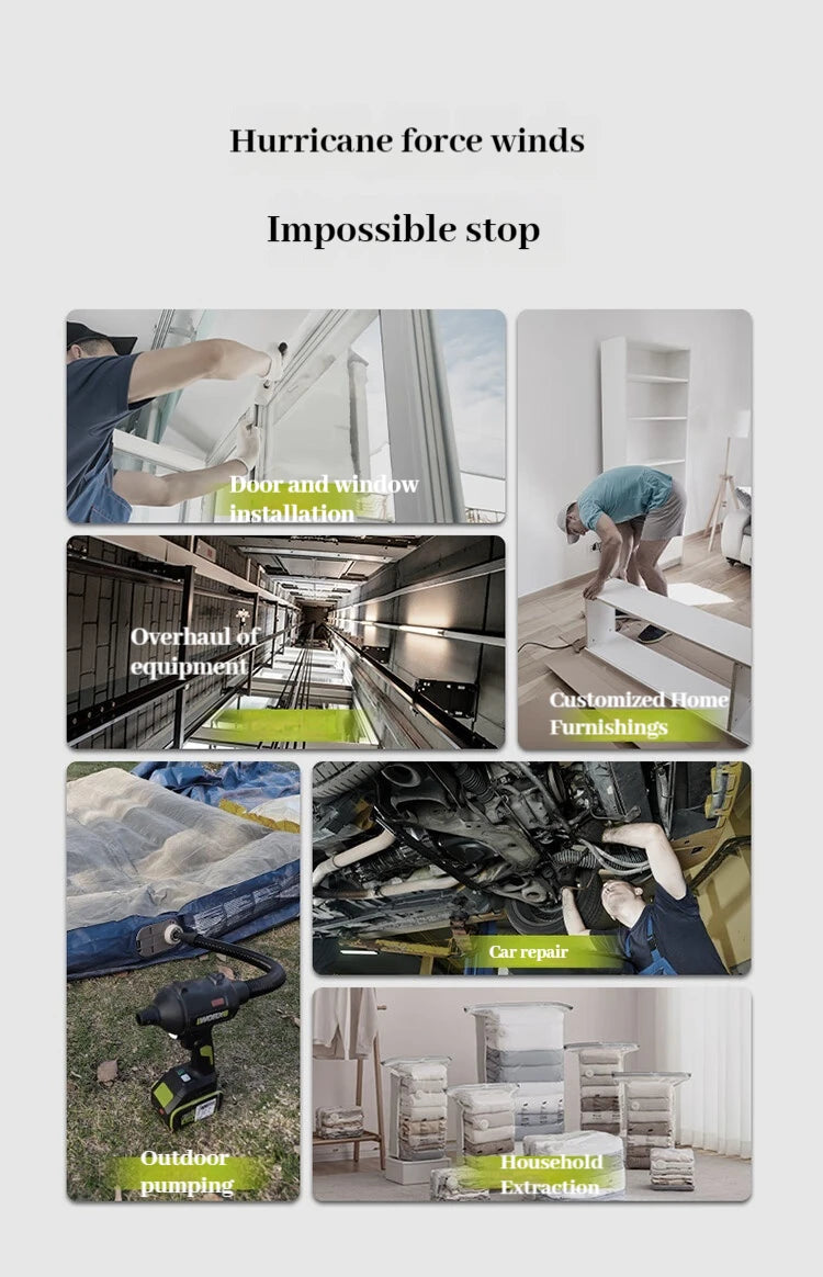 WORX 20 V bürstenlose Lithium-Batterie-Staubpistole WU093 Staubsammlergebläse (ohne Akku und Ladegerät)