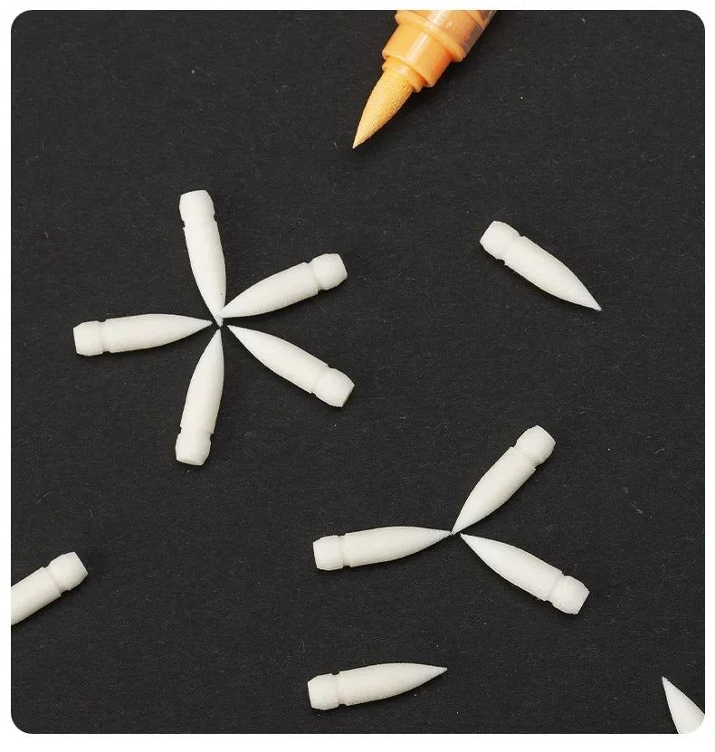 200/1 Stück LANGUO Ersatzkerne für Acryl-Pigmentmarker, weiche Dual-Spitzen, DIY für Kinder, Malerei, Schulbedarf, Schreibwaren