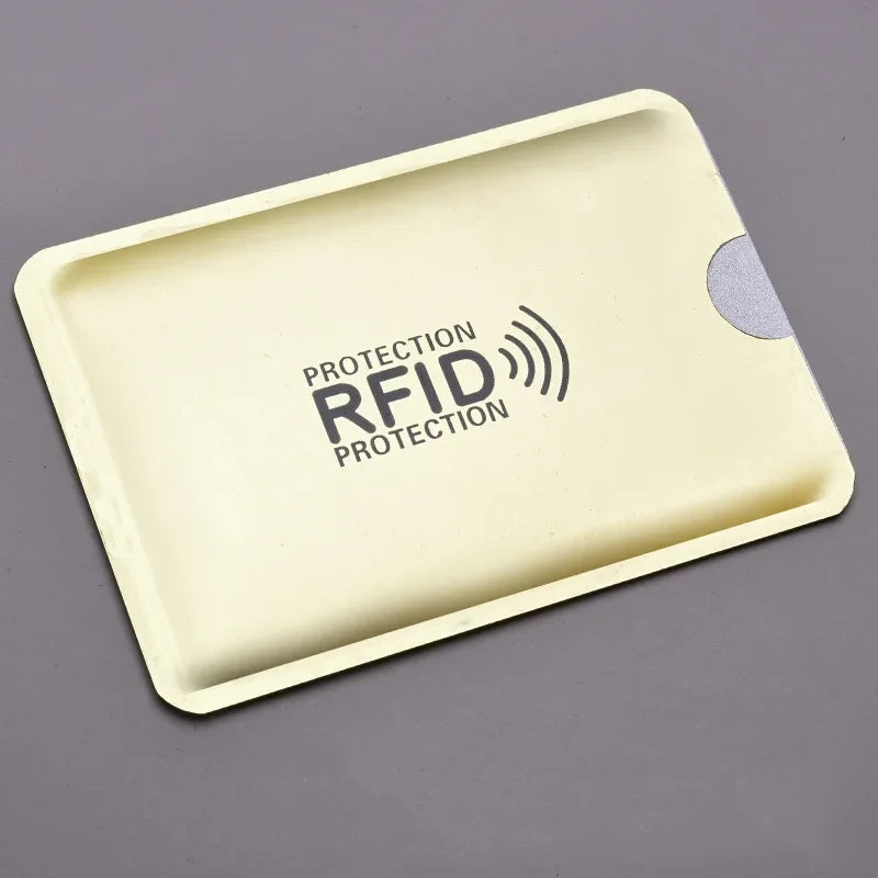 10 Stück Anti-Scan-RFID-Blockierhülle für Kreditkarten, sichern Sie Ihre Identität, Geldautomat, Debit, kontaktloser IC-ID-Kartenschutz, Blocker