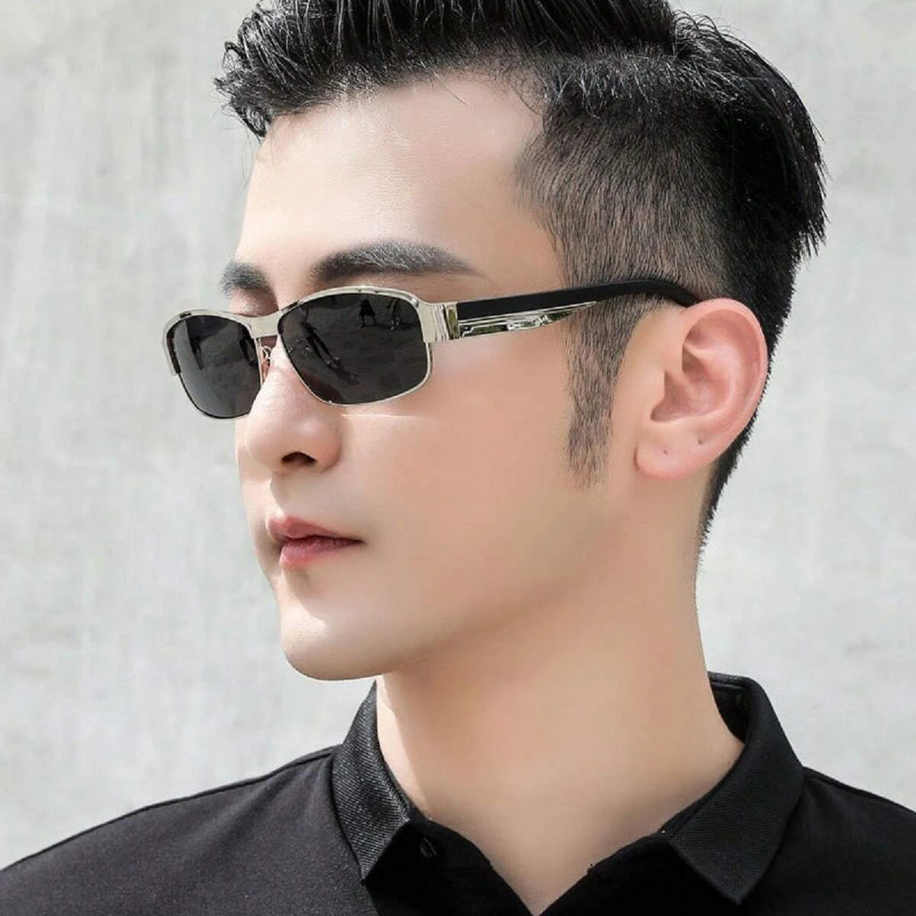 Sonnenbrille für Männer, Tag- und Nachtsicht, Fahren, Angeln, polarisiert, Anti-UV-Trend, Sonnenbrille für Männer, Glas, authentischer Sonnenschutz, Su