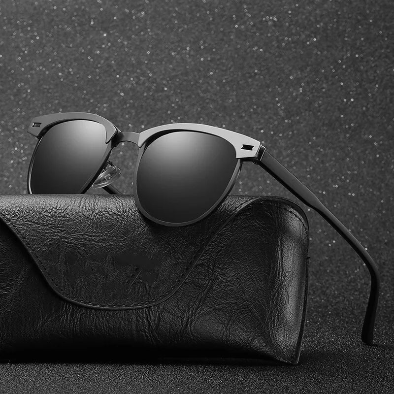 Polarisierende Sonnenbrille Männer Kleine Runde Rahmen Retro Flow Sonnenschutz UV Gläser Sport Outdoor Reise Brillen T248