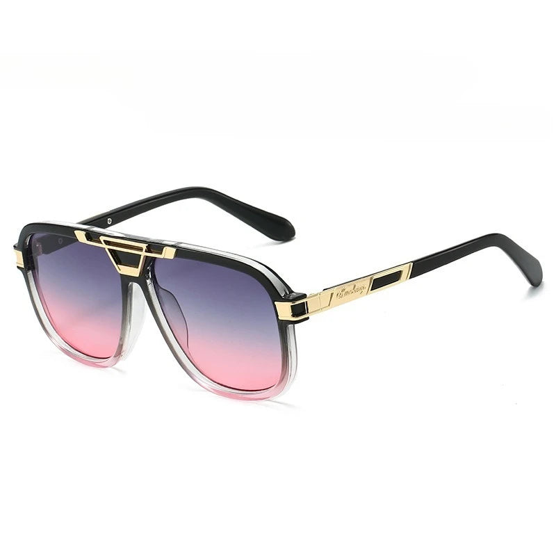 Personalisierte Sonnenbrille mit großem Rahmen für Damen und Herren, elegante Mode, UV-beständig, Straßenfotografie, beliebte Brille