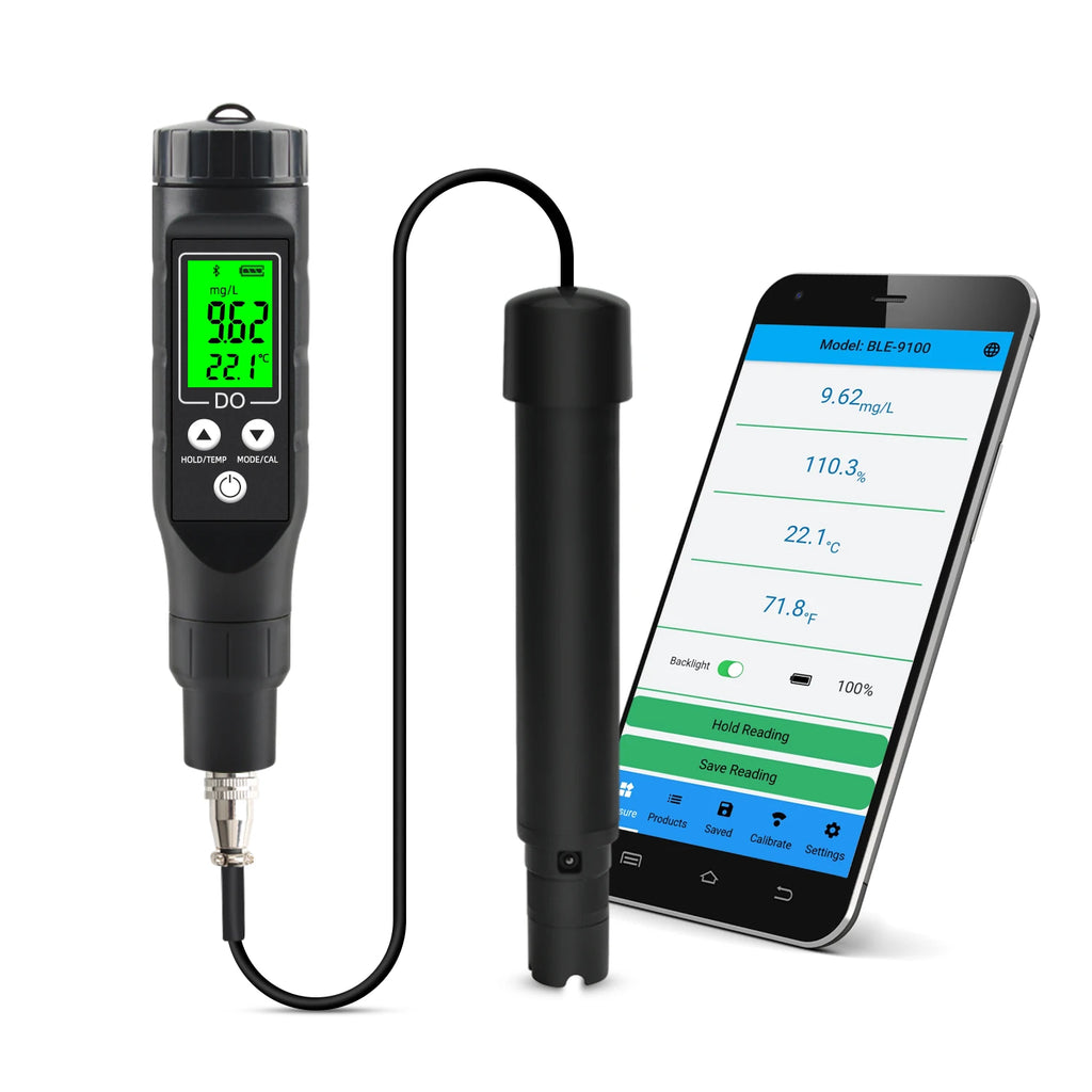 Bluetooth Digital Messgerät für gelösten Sauerstoff Profession eller Analysator für gelösten Sauerstoff Sauerstoff konzentration tester 0,0-40,0 mg/l