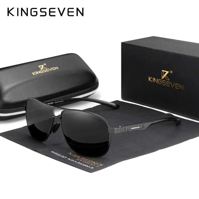 KINGSEVEN Polarisierte Aluminium Sonnenbrille Männer UV400 HD Objektiv Pilot Augenschutz Photochrome Gläser Frauen Nachtsicht Brillen