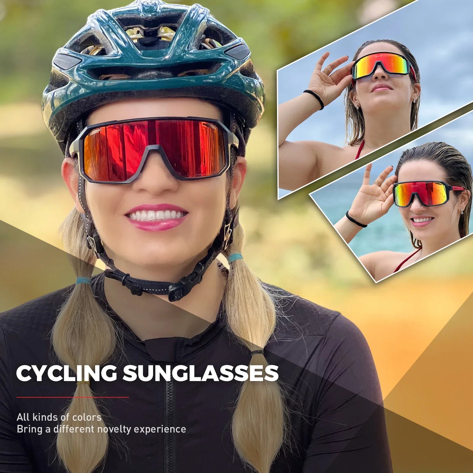 SCVCN Neue Radfahren Sonnenbrille Männer Straße Fahren Fahrrad Brille Outdoor Sport Bergsteigen Frauen Fahrrad Radfahren UV400 Brille