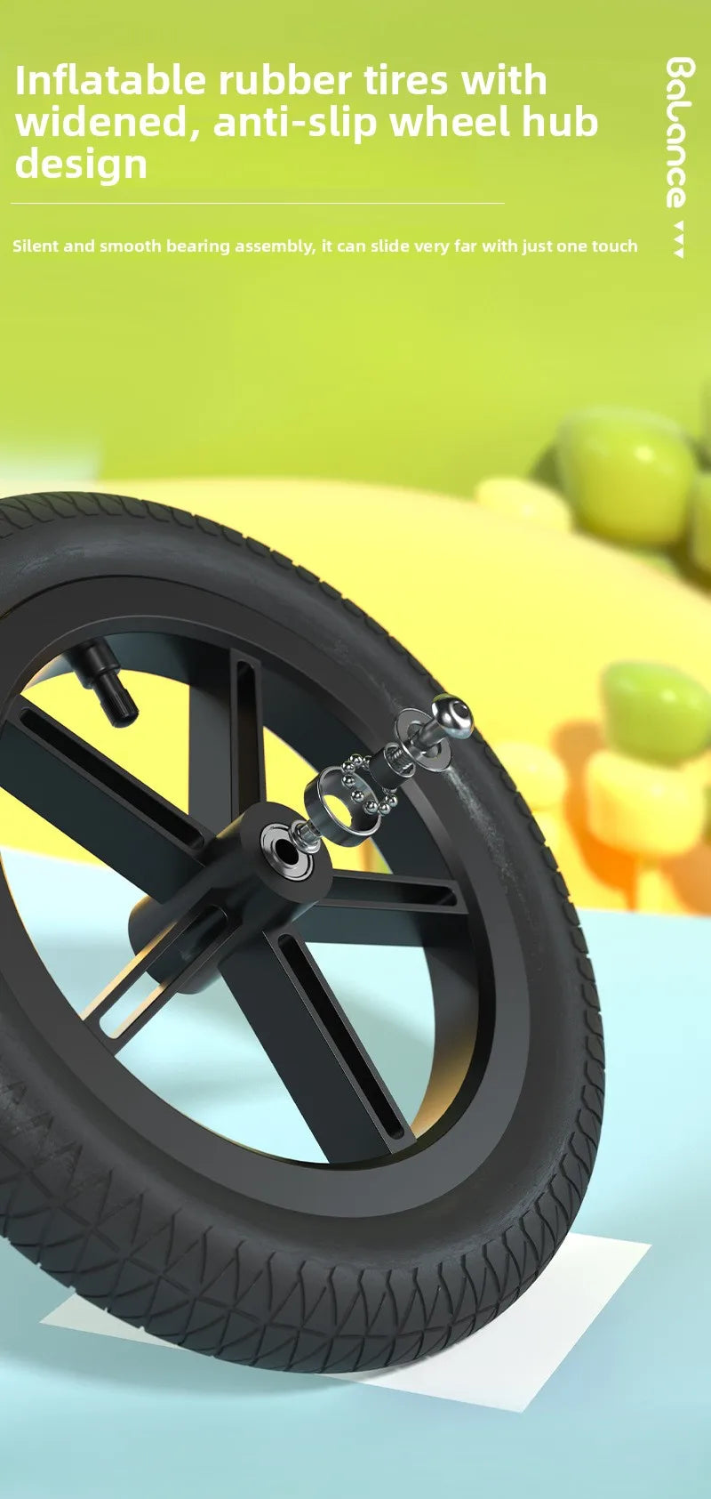 Laufrad für Kinder ohne Pedale, Schiebefahrrad für Babys, Schiebefahrrad für Kinder, Fahrrad