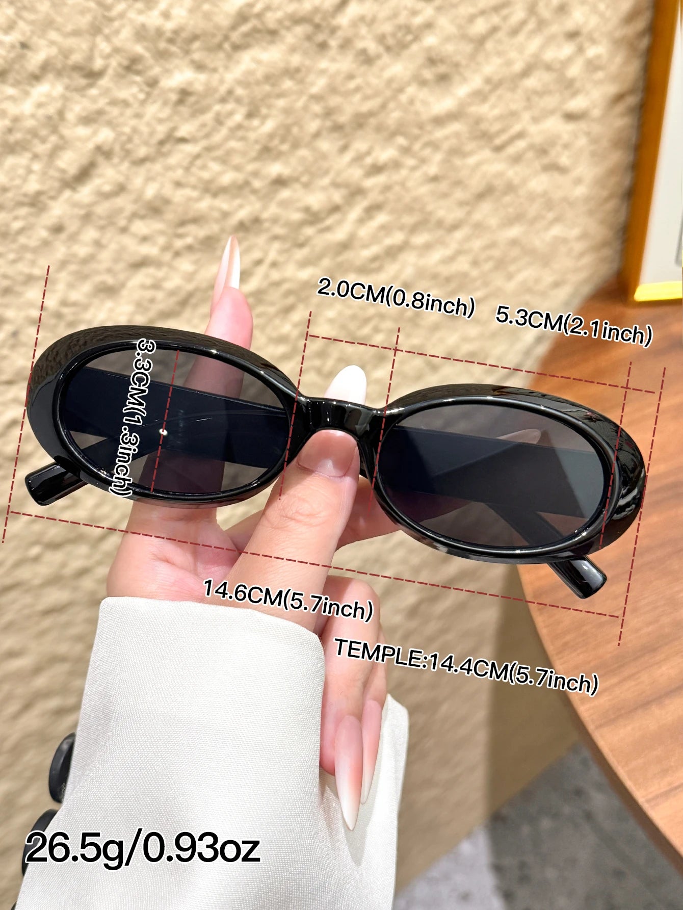 1 Stück einfache, stilvolle, ovale Retro-Sonnenbrille, Business-Casual-Accessoires, geeignet für den Arbeitsweg, Partys, Urlaub