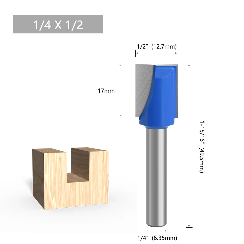 LAVIE 6mm 1/4 Schaft 1 stücke Reinigung Bottom Bit Gerade Router Bit set Sauber Fräser Holzbearbeitung Power maschine