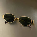 Retro Steampunk Sonnenschutz Sonnenbrille Vintage Neue Damen Metall Oval Sonnenbrille Damen Klassische UV400 Sonnenschutz Brillen
