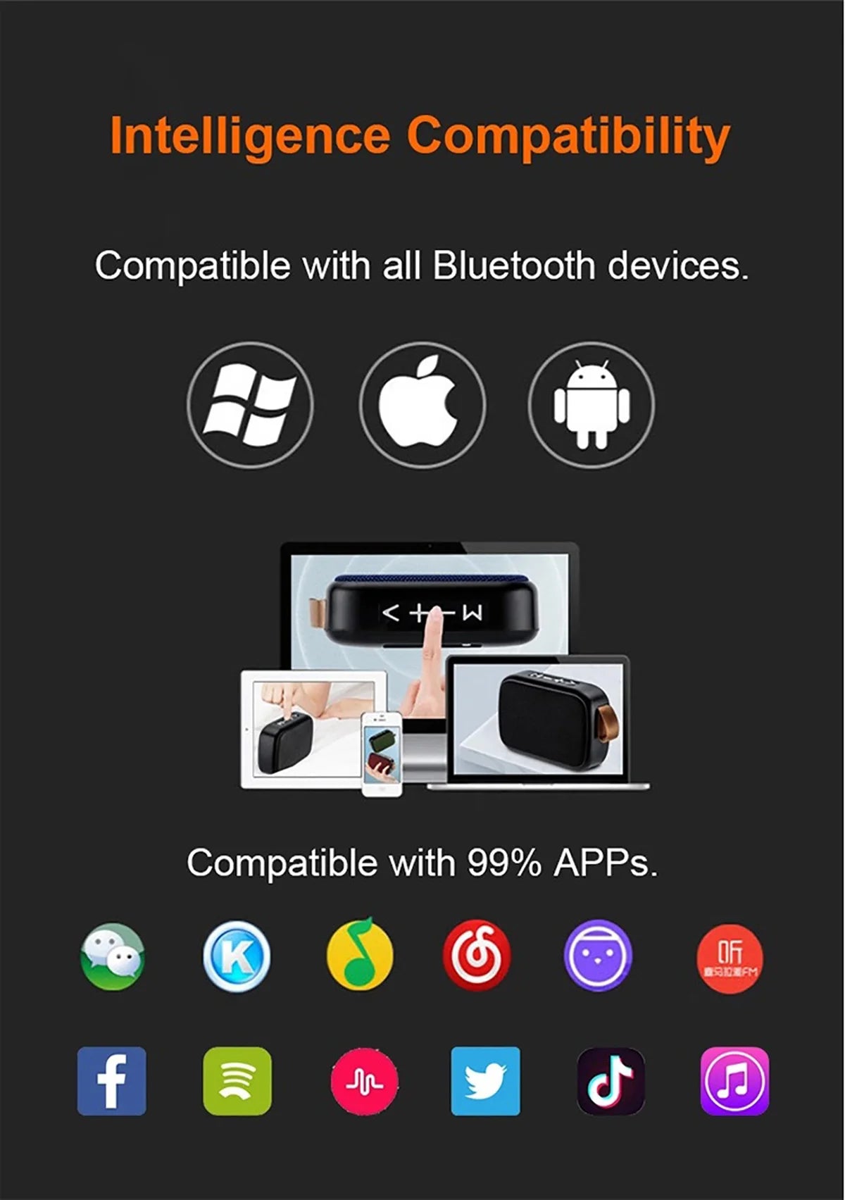 Tragbare drahtlose Soundbar 500 mAh Akku Bluetooth 5.0 Outdoor Indoor Sport HIFI Maßgeschneiderte hochwertige Lautsprecher Soundbar