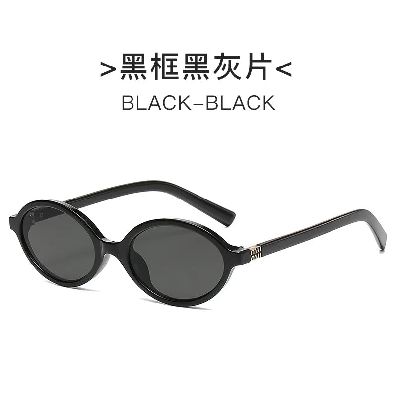 Ins 2025 Luxus Designer UV400 Sonnenbrille Frauen Männer Neue Trendy Oval Sonnenbrille Damen Vintage Kleine Runde Gafas De Sol
