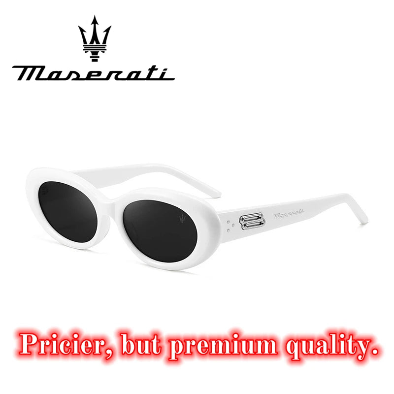 MASERATI Sonnenbrille, neue modische Schutzbrille, stilvolle, ungerahmte Metallrand-Sonnenbrille für Männer und Frauen, coole Pose, trendiges Design 10785