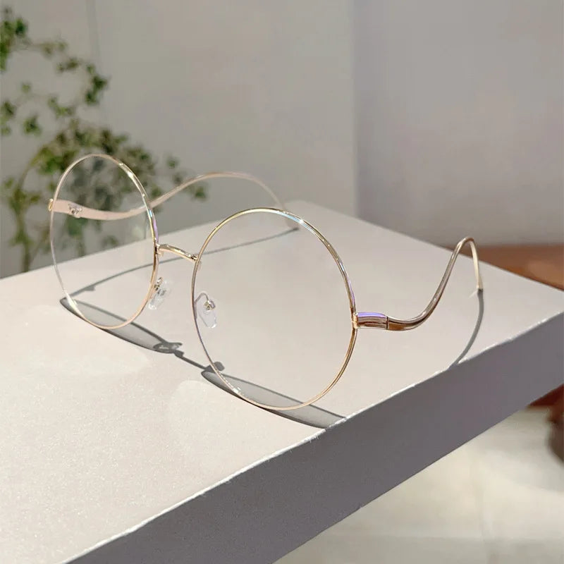 Übergroße runde Sonnenbrille für Damen, neue Mode, Vintage-Stil, Farbverlauf, Retro, trendig, luxuriös, stilvolles Design