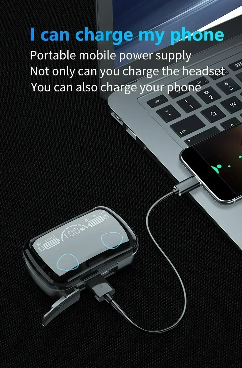 M10 drahtlose kopfhörer bluetooth kopfhörer wasserdichte ohrhörer sport ohrhörer für huawei iphone oppo xiaomi tws musik headset