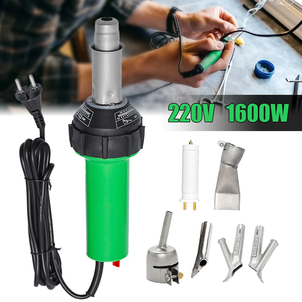 Kunststoff-Schweißmaschine, verwendet für PP-PVC-Stoßstange, 1600 W, 220 V, Kunststoff-Schweißpistole, Heißluftgebläse, Wärmebrenner, Schweißerdüse