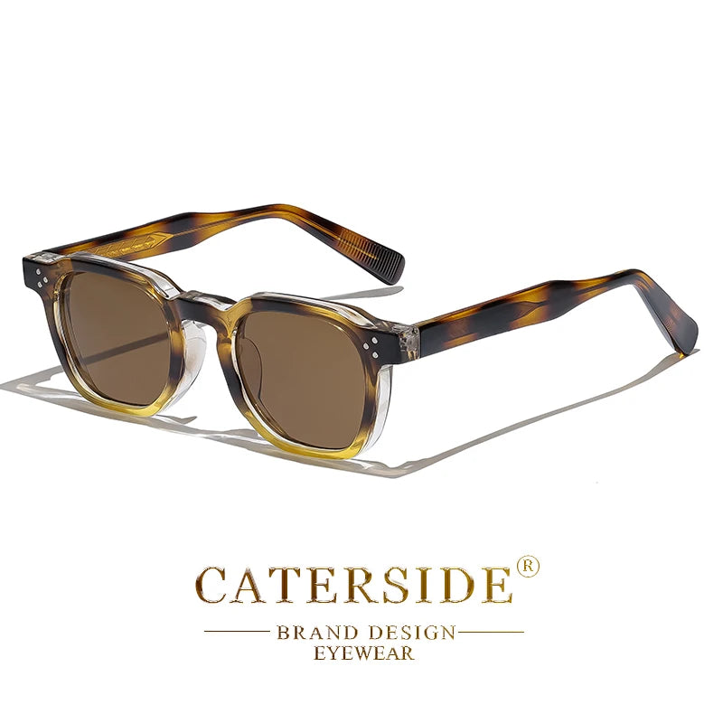 CATERSIDE Modische Herren-Sonnenbrille, kleiner Rahmen, quadratisch, personalisiertes Design, Sonnenbrille für Damen, Reisen, Party, Business, Festival, Geschenk