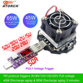 65W elektronischer Last-USB-Tester DC5-24V Typ-C Voltmeter-Tester mit PD3.1 Spannungsauslöser Ladegerät Power Bank Kapazitätsdetektor