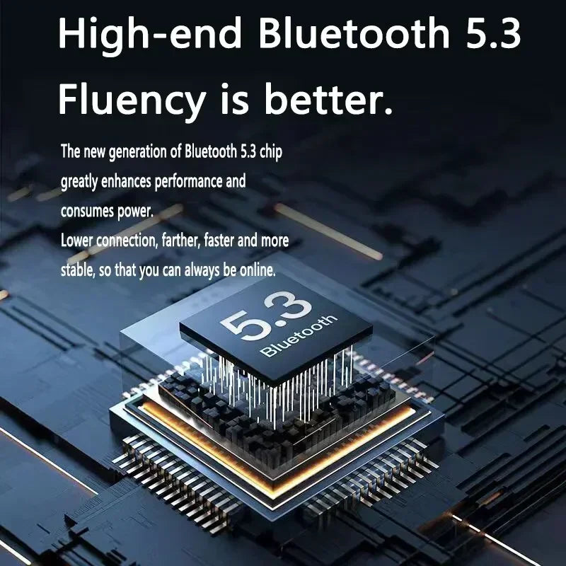 Original T2 Drahtlose Bluetooth Kopfhörer Transparent HIFI Kopfhörer LED Power Digital Display Stereo Sound Kopfhörer für Xiaomi