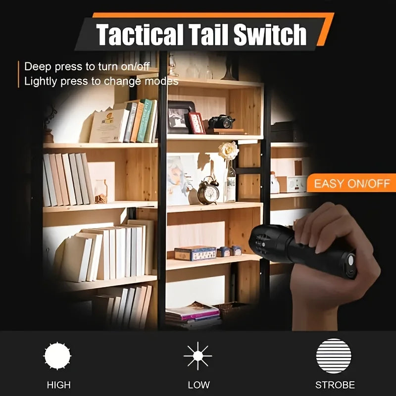 T6 Starke Licht Taschenlampe LED Aluminium Legierung Teleskop Zoom Batterie Version Aufladen Outdoor Suchscheinwerfer Fernbedienung Taschenlampe