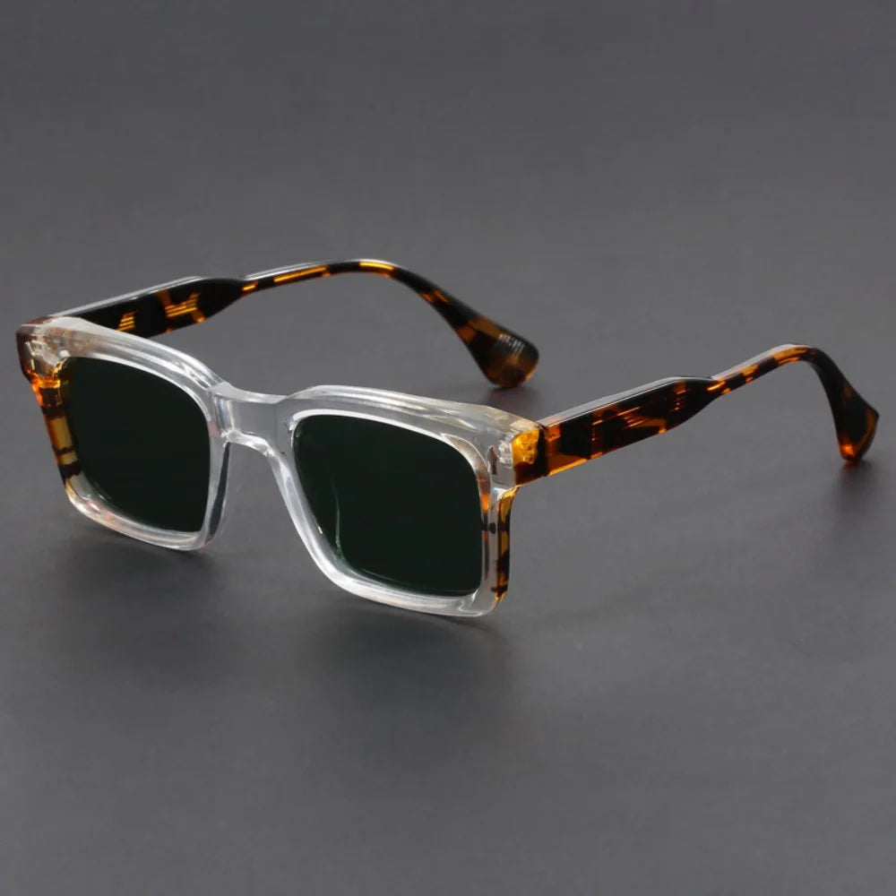 Sonnenbrille Mann Polarisierte Sonnenbrille Frau Luxus Marke Vintage Acetat Rahmen Grün Fahrer Brille