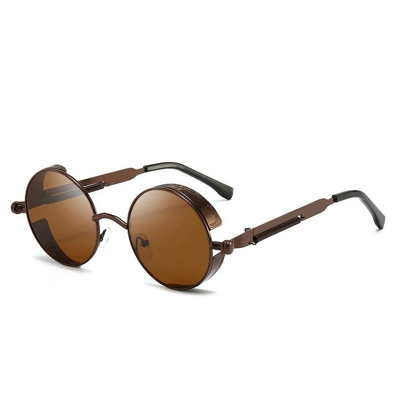 Runde Sonnenbrille Mann Gothic Steampunk Sonnenbrille für Frauen Marke Designer Vintage Mode Metall Shades Brillen Gafas De Sol