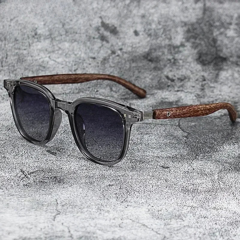 Sonnenbrille für Männer und Frauen, trendige Retro-Holzmaserung, polarisierte UV-Schutzbrille, Radfahren, Outdoor, Straßenfotografie, Sonnenbrille