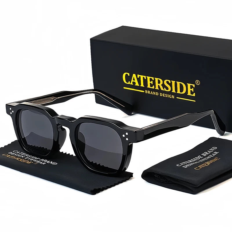 CATERSIDE Modische Herren-Sonnenbrille, kleiner Rahmen, quadratisch, personalisiertes Design, Sonnenbrille für Damen, Reisen, Party, Business, Festival, Geschenk