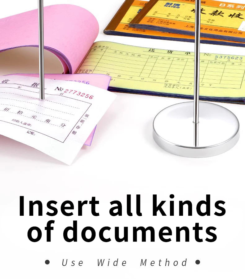 Bill Fork Desk Receipt Memo Holder Ticket Paper Summons Fork Spike Stick for Restaurant Kitchen Check Spindle Ticket Stabber