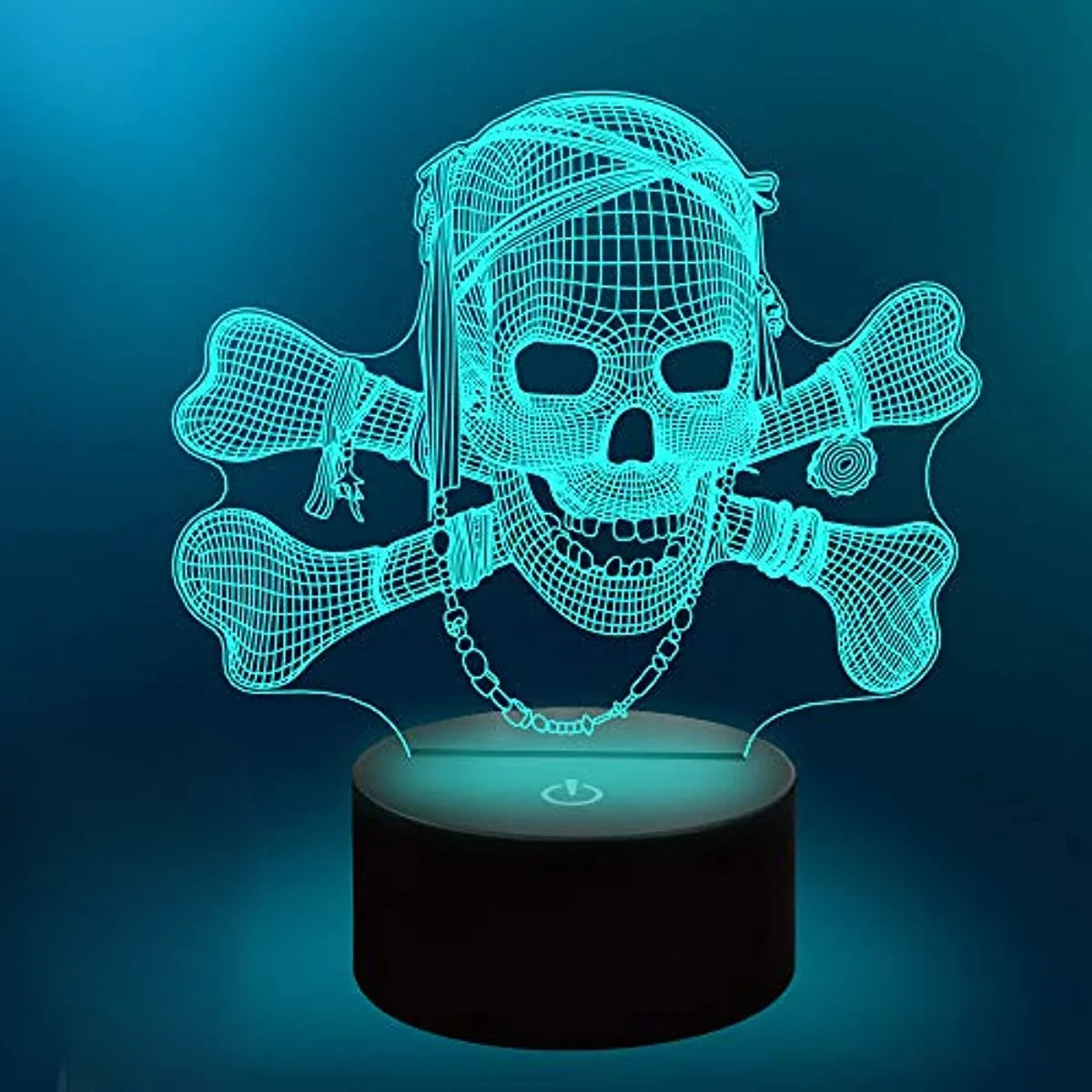 Nachthemd Schädel 3d Nachtlicht optische Täuschung Nachttisch lampe 7 Farbwechsel Schlafzimmer Dekoration Geburtstags geschenk für Kinder Junge Männer