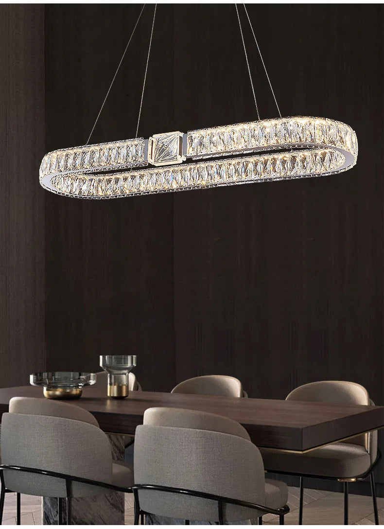 Moderne Luxus LED Kristall Kronleuchter Home Villa Beleuchtung Wohnzimmer Esszimmer Dekoration Decke Pendel leuchten Innen leuchten