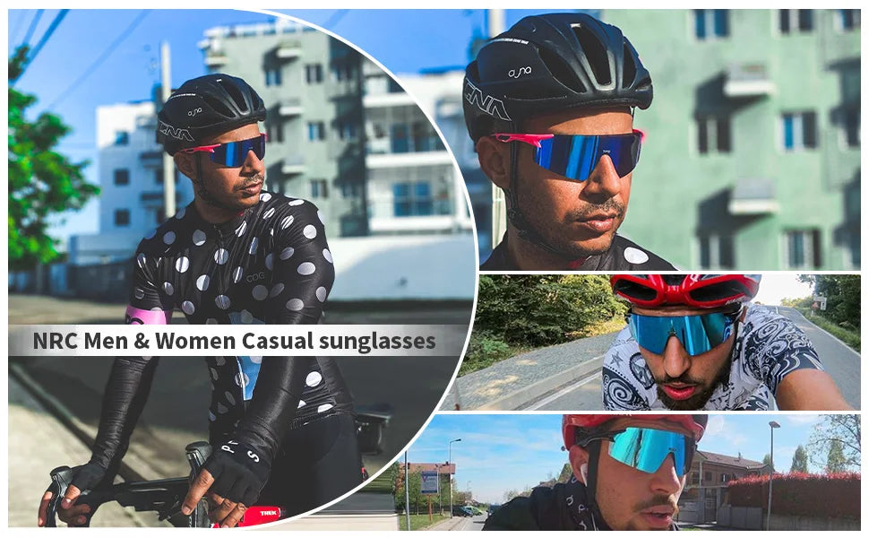 NRC Radfahren Sonnenbrille 1 objektiv UV400 TR90 Sport Fahrrad Brille MTB Mountainbike Angeln Wandern Reiten Brillen für Männer Frauen
