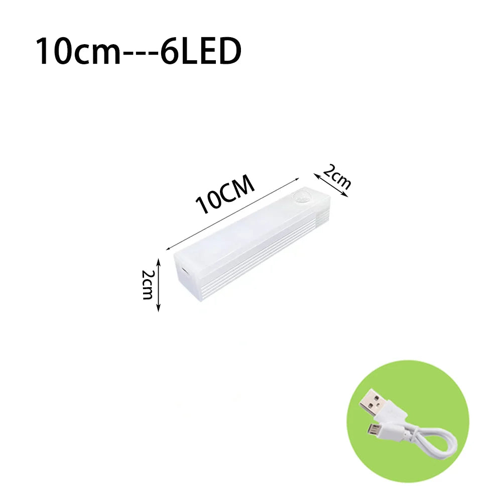 LED Motion Sensor Licht Drahtlose LED Nachtlicht Typ C Wiederaufladbare Licht Schrank Garderobe Lampe Treppe Hintergrundbeleuchtung Für Küche