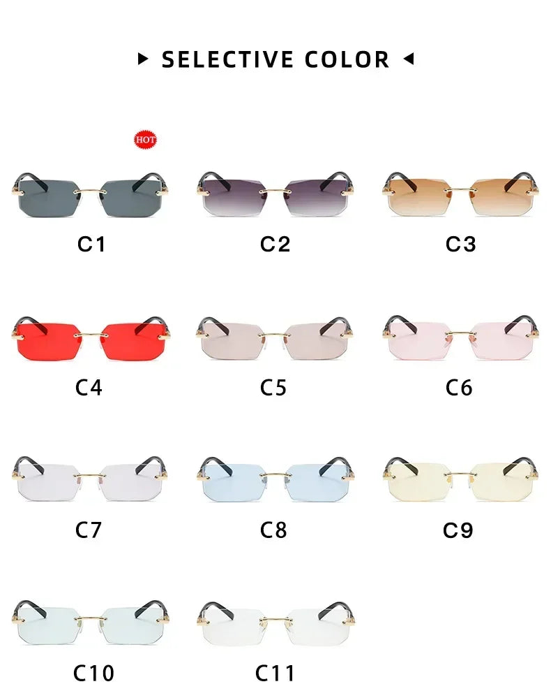 Mode High Definition Sonnenbrille Männer Damen Blau Licht Blockieren Augenschutz Brillen Randlose Quadratische Rahmen Brillen Goggle
