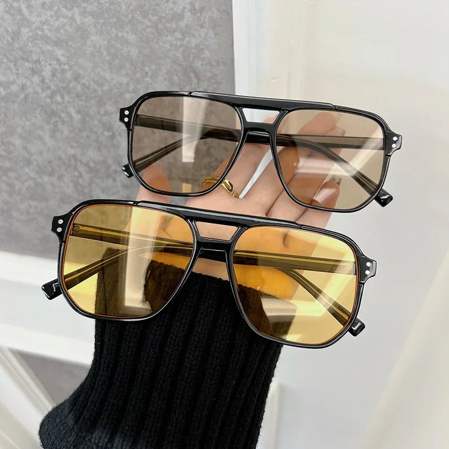 Elegante Quadratische Sonnenbrille Frauen Männer Casual Sonnenbrille Weiblich Männlich Mode Spiegel Vintage Im Freien Shades Oculos De Sol
