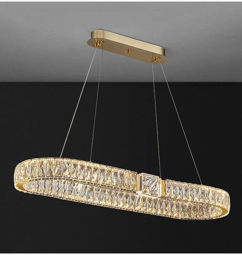Moderne Luxus LED Kristall Kronleuchter Home Villa Beleuchtung Wohnzimmer Esszimmer Dekoration Decke Pendel leuchten Innen leuchten