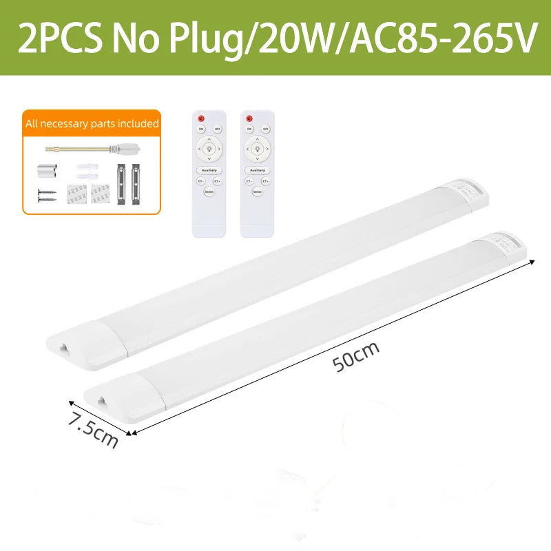 Fernbedienung LED Schrank Lampen Dimmbare Küche Schrank Lampe LED Anschließbare Rohr Licht Bar Für Home Schlafzimmer Kleiderschrank Beleuchtung