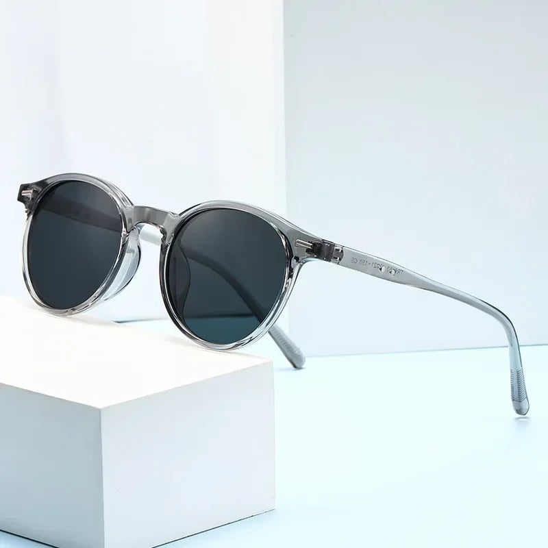 Stilvolle Sonnenbrille mit rundem Rahmen für Herren und Damen, lässig, Vintage-Stil, Outdoor-Sportbrille, Unisex, ultraleicht, UV400, Sonnenbrille