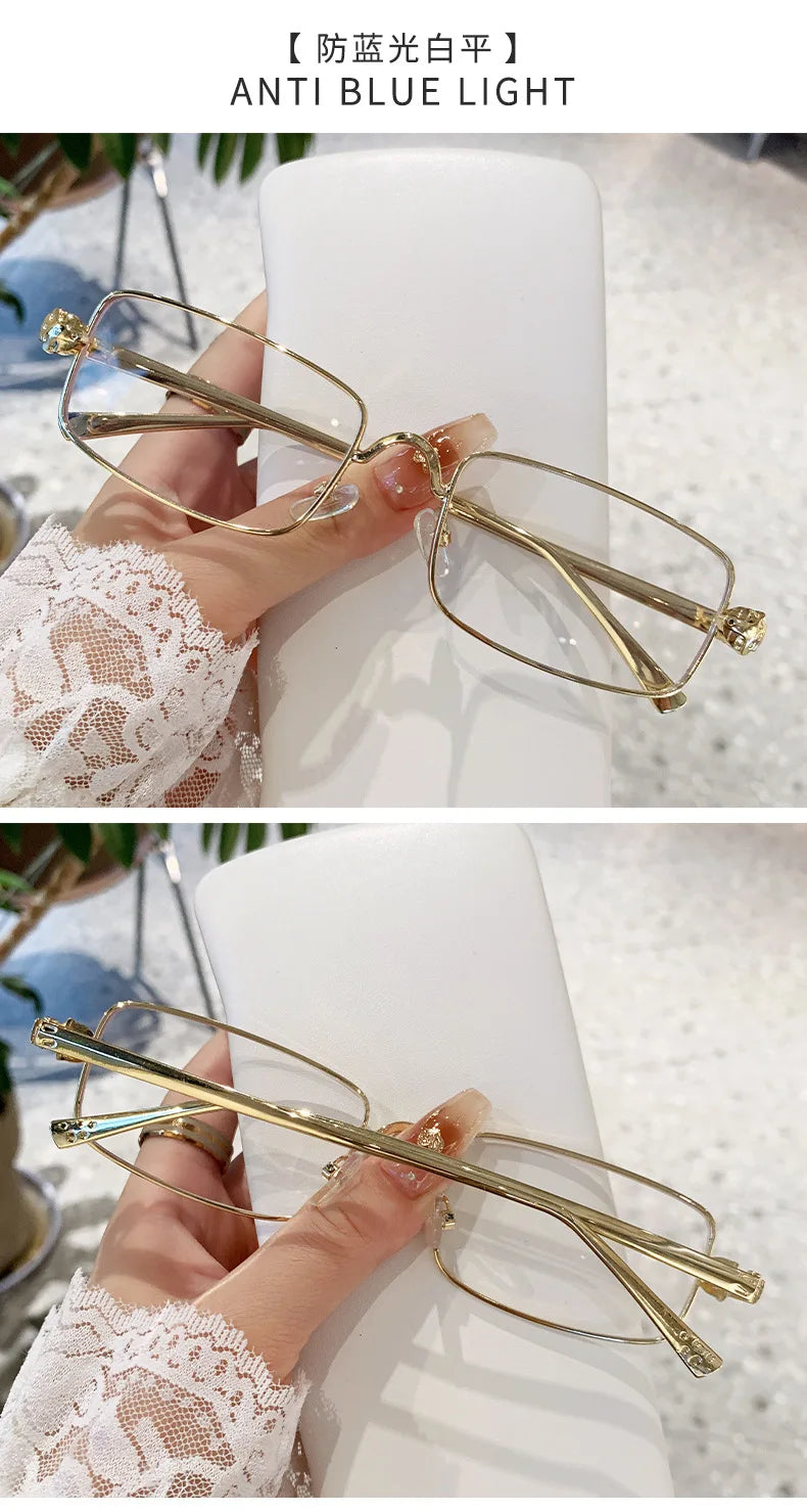 Hochauflösende Sonnenbrille für Herren und Damen, blaues Licht blockierende Augenschutzbrille, randlose Brille mit quadratischem Rahmen